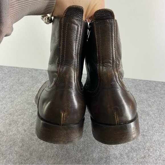 Geox Men’s Brown Leather Western Dress Shoe Ankle Boot Size 43.5 or US 10-10.5 - Picture 4 of 12